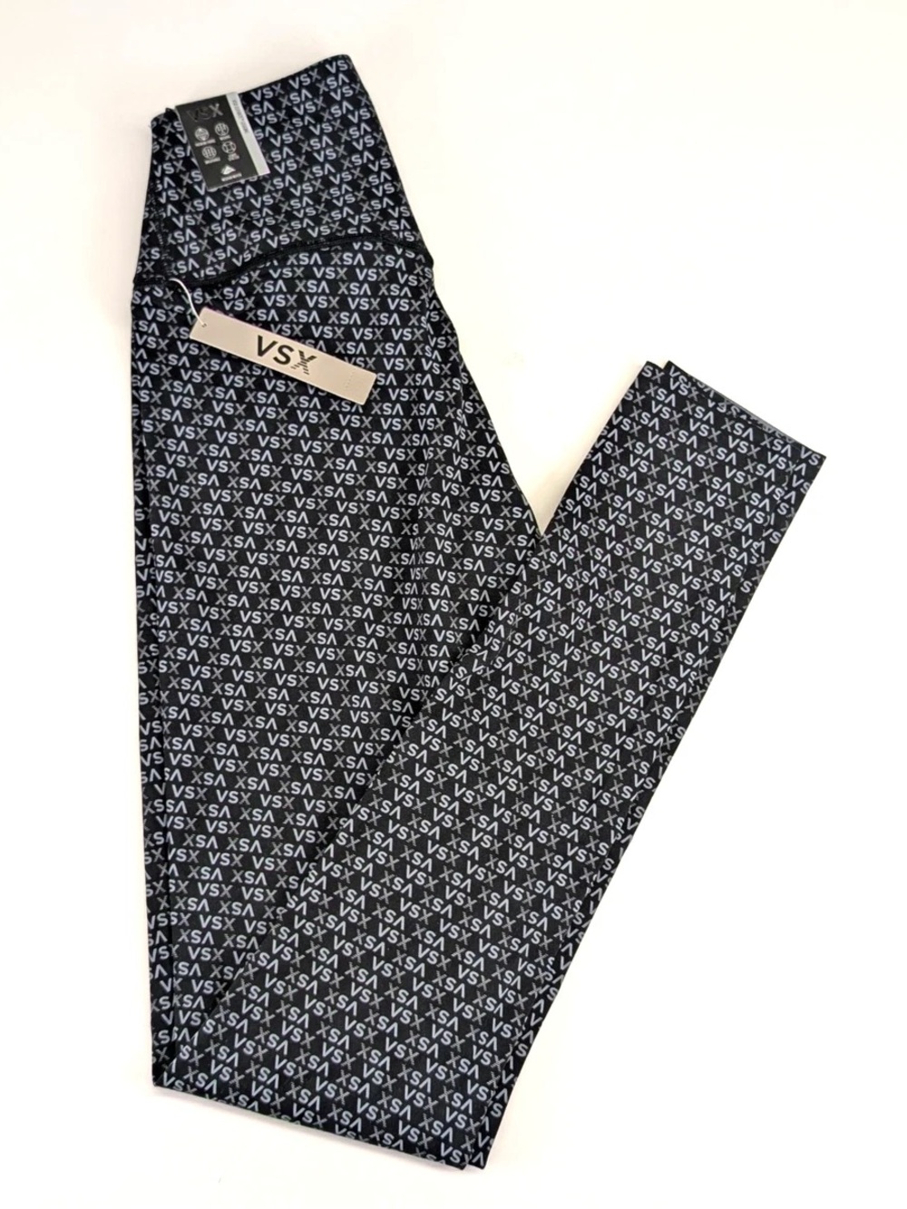 VSX Black & White Logo Print Leggings